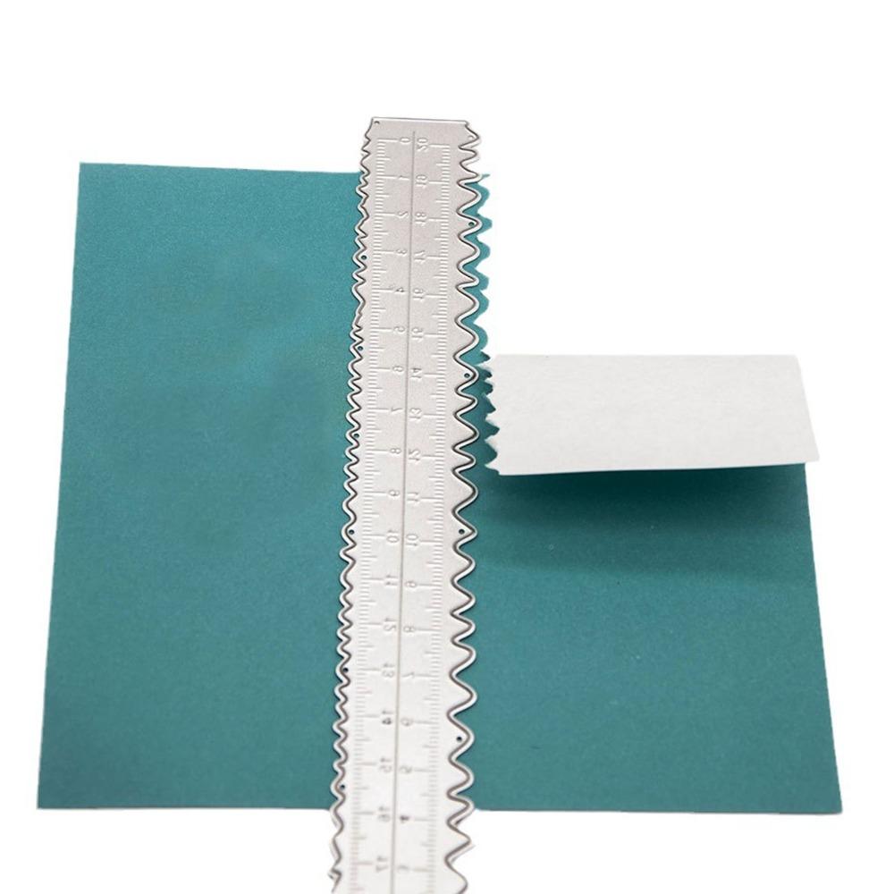 6pcs Carbon Steel Paper Tearing Ruler Jagged Lines Irregular Edge Ruler Paper Crafts