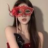 Сексуальная женская кружевная маскарадная маска для лица принцессы с черным пером, реквизит для выпускного бала, костюм для вечеринки, маскарадная маска для косплея