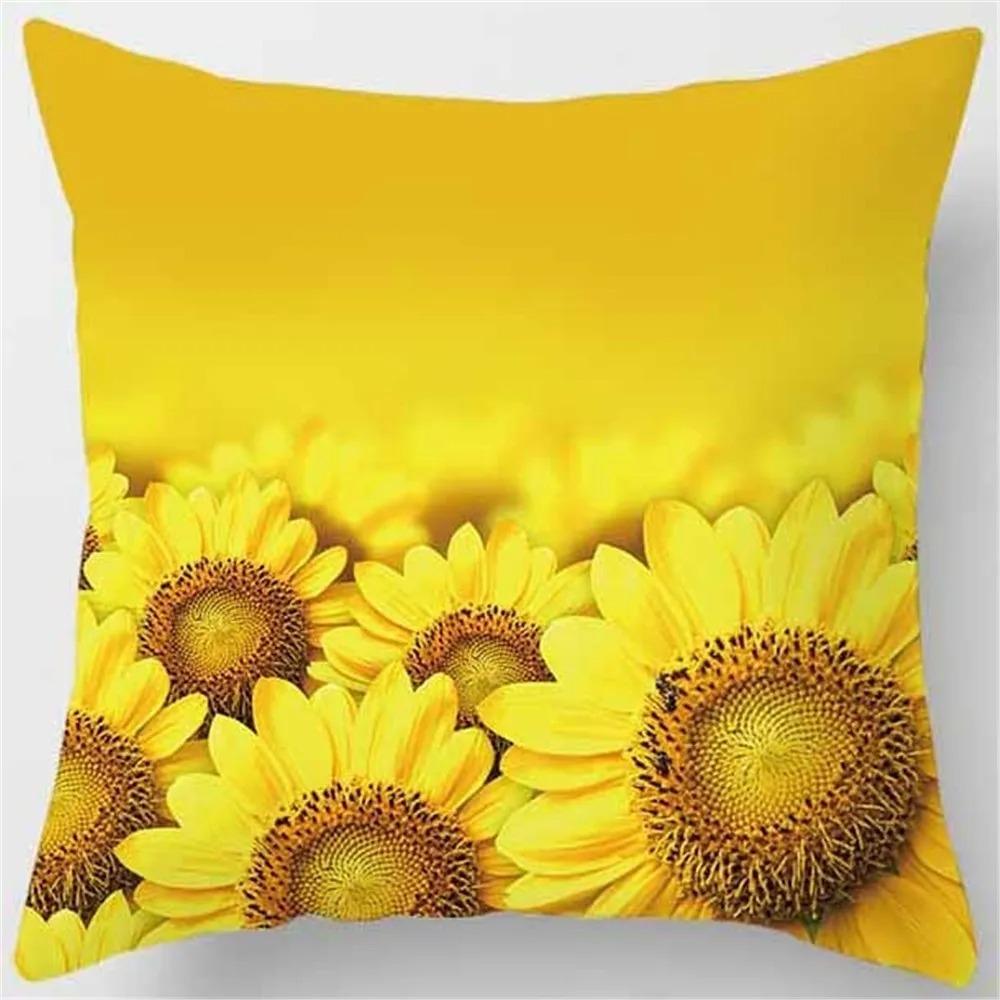 Sunflower Decorative Pillowcase Office Living Room Car Ornaments Home Pillowcase