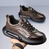 2025 New Men's Shoes Autumn Trendy Shoes Platform Heightening Dad Shoes Fashionable Versatile Leather Air Cushion Sports and Leisure Shoes
