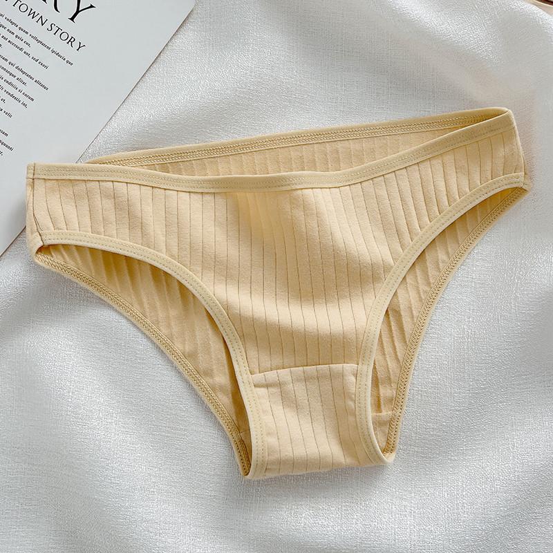 FINETOO Женские трусики из чистого хлопка, мягкие и дышащие, однотонное нижнее белье с низкой талией, размеры M-XL