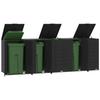 VidaXL Wheeled Storage for Bins for 5 Bins Black Steel, Bin Storage, Bin Storage of 3279980