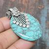 Санта-Роза Бирюзовый драгоценный камень стерлингового серебра 925 пробы ручной работы Щедрый ювелирный кулон