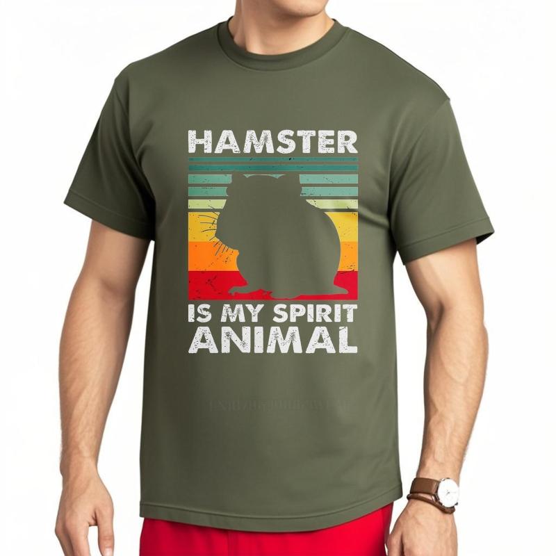men brand tshirt Fashion summer Unisex tshirt Hamster Is My Spirit Animal Short Sleeve Comfortable Round Neck Teeshirt