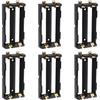 6PCS 18650 Battery Holders 2 Slots 18650 Battery Clip Holder Box Case for 18650 Battery Copper Contacts Battery Storage Case
