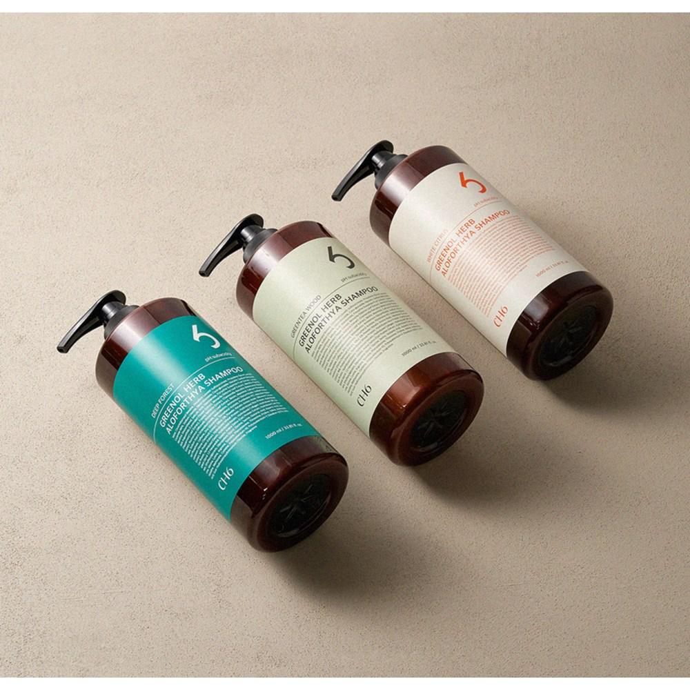 CH6 Greenol Herb Allophosia Шампунь с ароматом зеленого чая и дерева, 1 л, 2 шт.