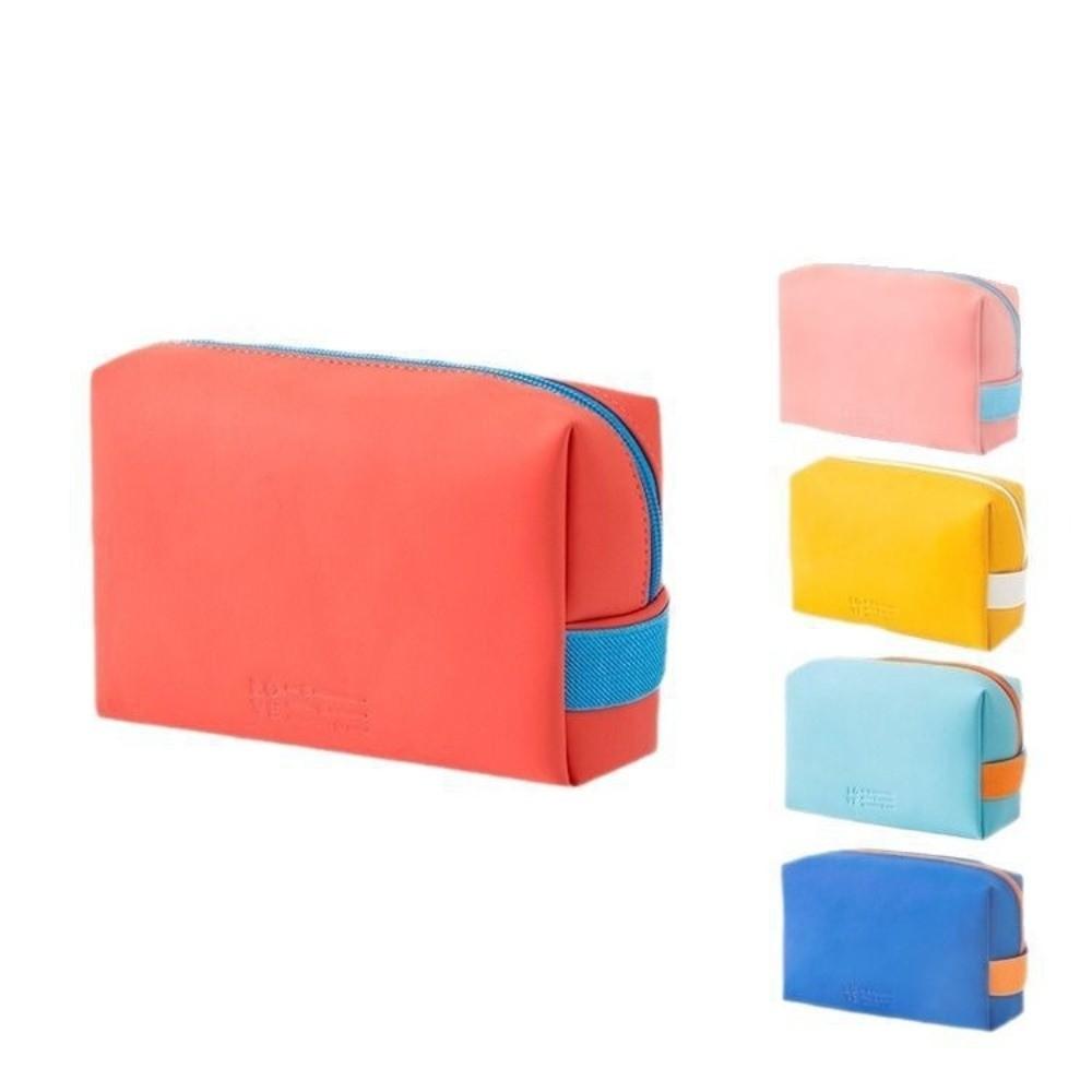 Large Capacity Cosmetic Bag Candy Colors Multifunctional Design Travel Makeup Bag Waterproof PU Leather Makeup Organizer Box
