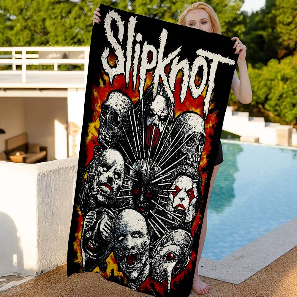 Поп-группа S-Slipknot Альбом Аниме Пляжное Полотенце для Купания Мягкое Впитывающее Салфетка Детские Подарки для Детей Путешествия Кемпинг Тренажерный Зал
