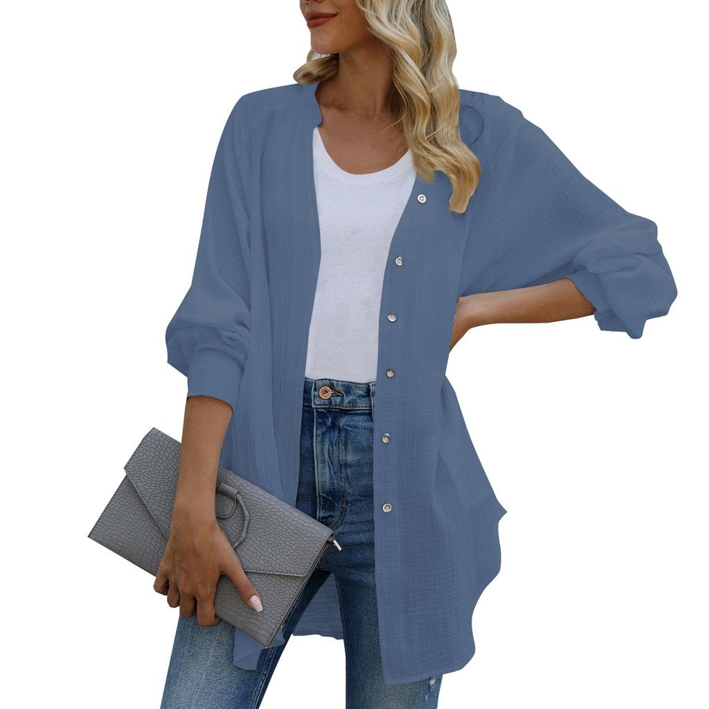 Женский модный кардиган, сексуальный однотонный повседневная верхняя одежда с v-образным вырезом и длинным рукавом