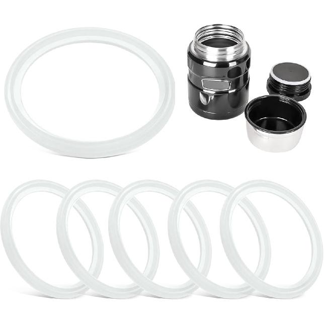Запасные прокладки, совместимые с термосом Thermos Stainless King Food Jar объемом 16 и 24 унции, Силиконовое уплотнительное кольцо обеспечивает герметичность контейнеров,