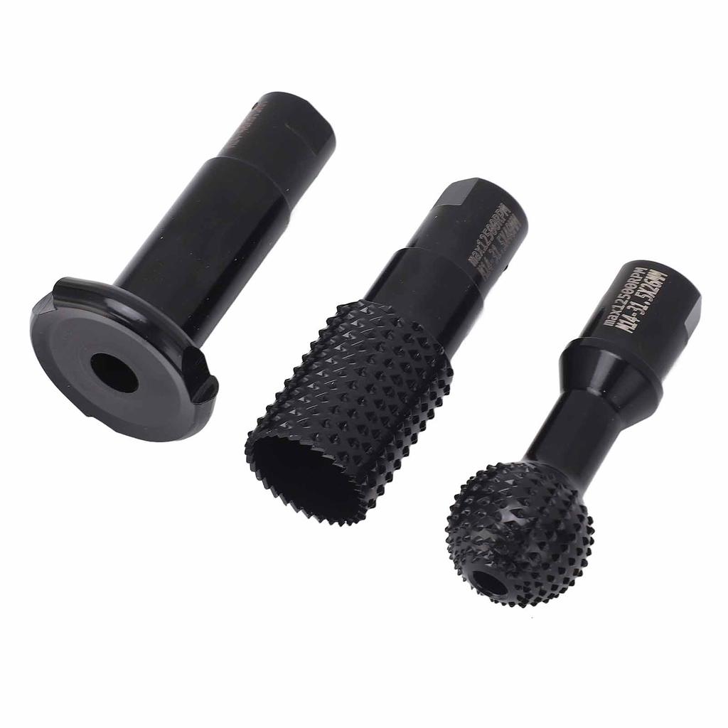 3Pcs Rotary Burr Set M14 Rotary File Wood Carving Burrs for 115 125 Type Angle Grinder