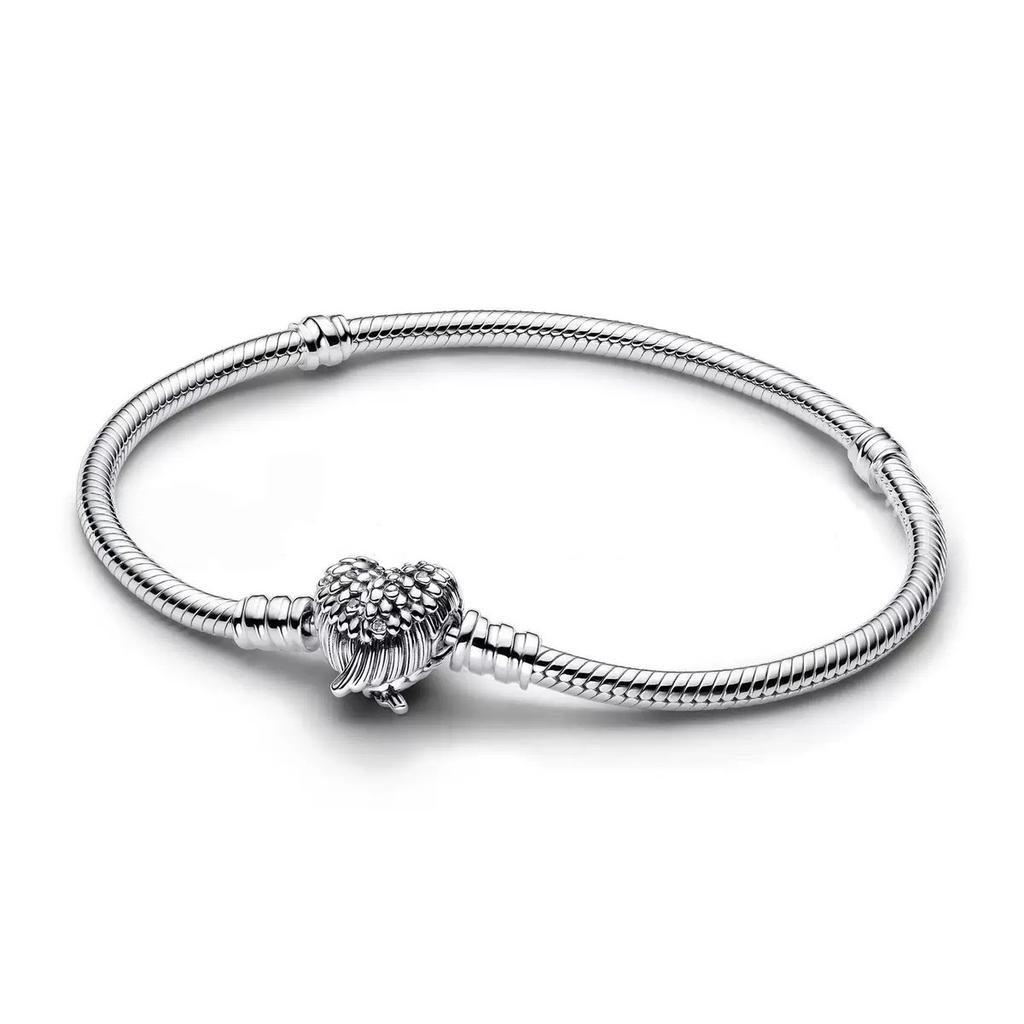 Rope Bracelet Round Bead Adjustable Bracelet s925 Pure Silver Classic Snake Bone Chain DIY Accessories Women's Jewelry Gift