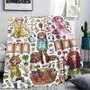 1Pc The Quintessential Print Flannel Blanket, High quality Comfortable for All Seasons, Home Decor, Warmth and Comfort, Perfect for Christmas Gifts