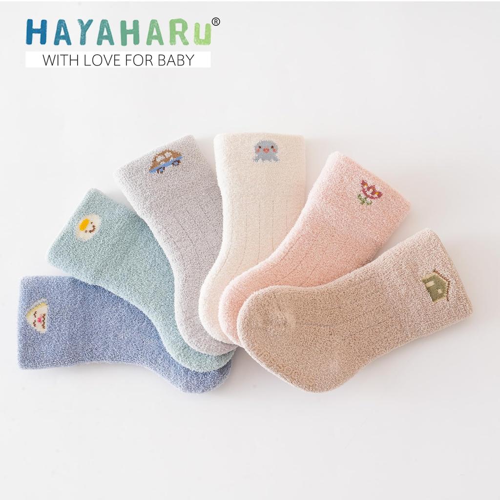 Baby Winter Warm Baby Fluffy Room Cold Protection Soft and Baby 5 Pairs Years Old [HAYAHARU] Socks, Socks, Socks, Warm, Socks, Children's Socks,
