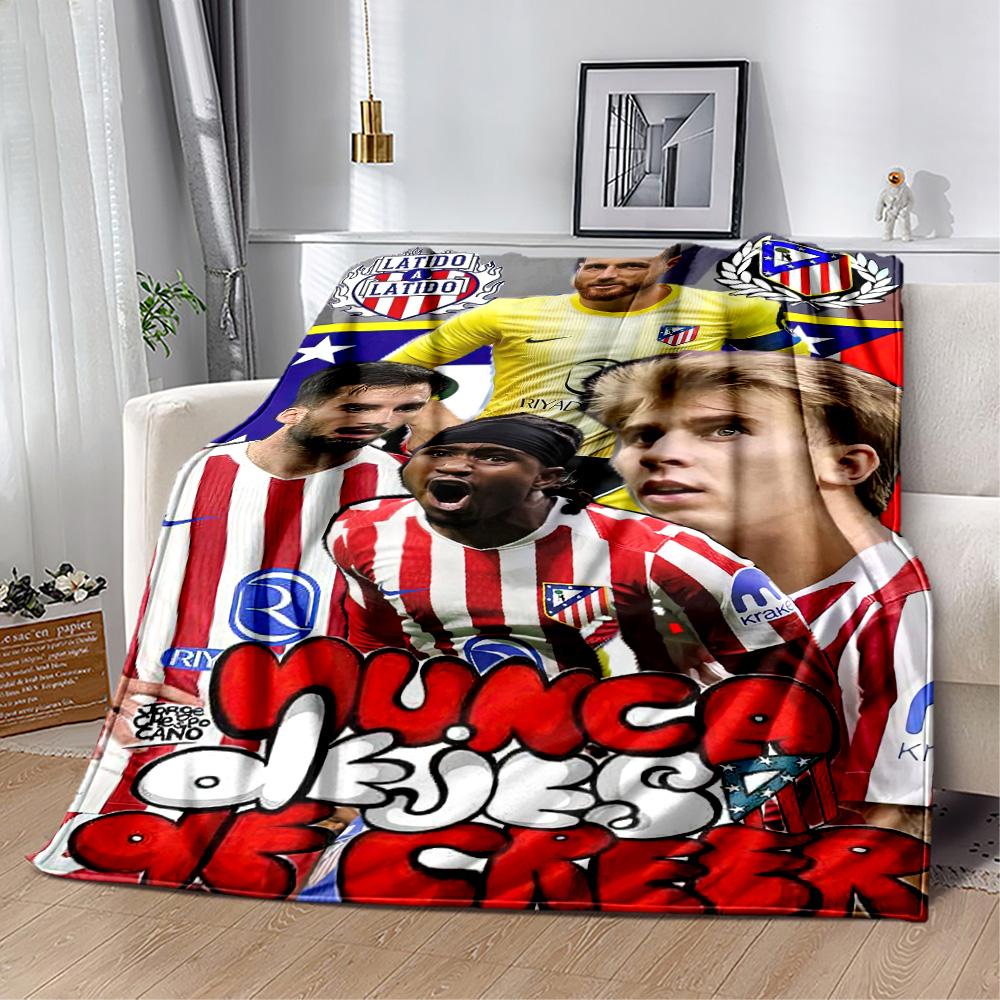 Atletico Madrid Blanket Soft Cozy Great For Sofa Picnics Bedding For All Seasons Modern Style Ideal Gift For Friends Family Couples Picnic