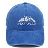 Вышитая бейсболка Stay Wild Mountain с мягким верхом для защиты от солнца на улице