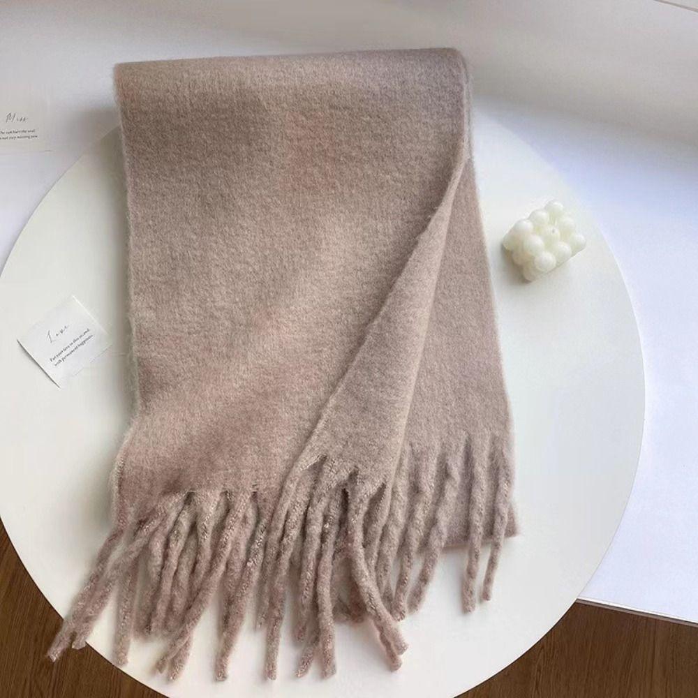 Soft Long Tassel Scarves Warm Fringed Shawls Wrap Winter Cashmere Scarf  Girls