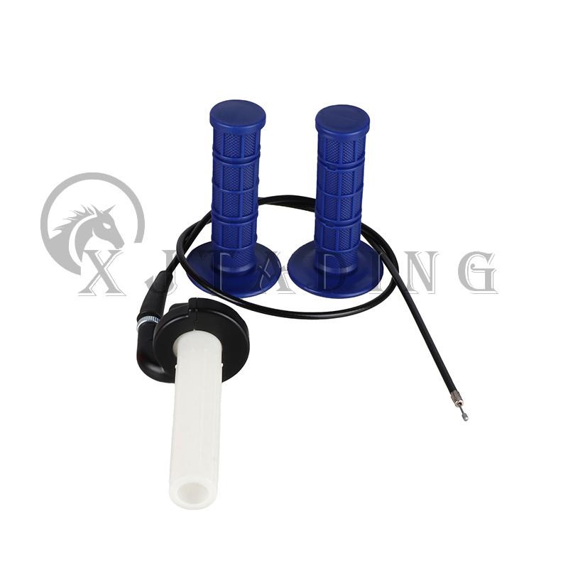Motorcycle Universal 7/8" 22mm Hand Grip With Throttle Cable Handle Bar Grips For Pit Dirt Bike ATV Quad Motocross Racing