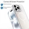 For iPhone 16 Pro Max Case Compatible with MagSafe TPU+Acrylic Phone Cover with Lens Frame Kickstand