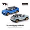 TH 1:64 Porsche Cayenne Turbo GT SUV Diecast Model Car Alloy Simulation Vehicle Model Adult Collection Model Series