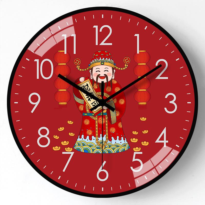 12-inch 30cm new Chinese style Zhaocai Jinbao watch living room simple and creative Chinese style clock