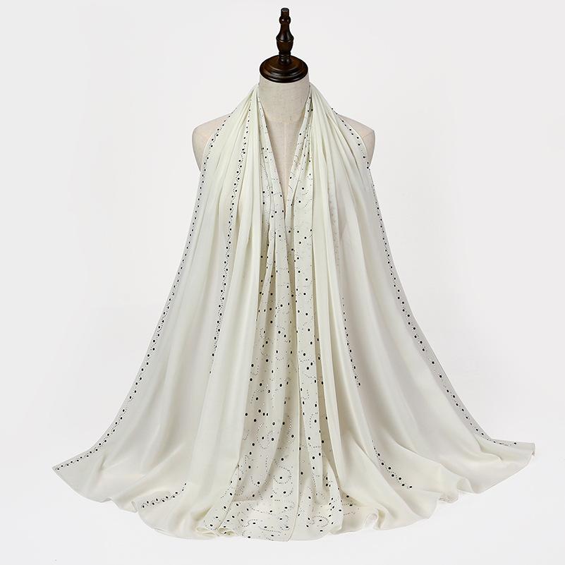 Новый Летний Роскошный Элегантный Женский Шелковый Шарф Пляжный Накидка Шаль Шифоновая Блестящая Бандана Защита от Солнца Хиджаб Женский Шарф Парео Платок