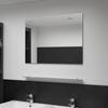 VidaXL Wall Mirror with Shelf 80x60 Cm Tempered Glass