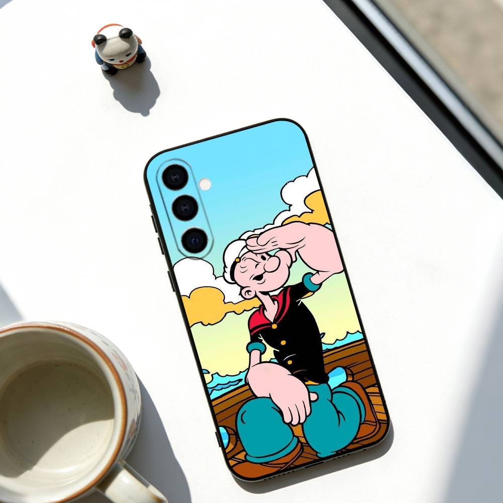 Cartoon Sailor Phone Case For Samsung Galaxy A73,A72,A71,A70,A53,A52,A51,Soft Black Cover