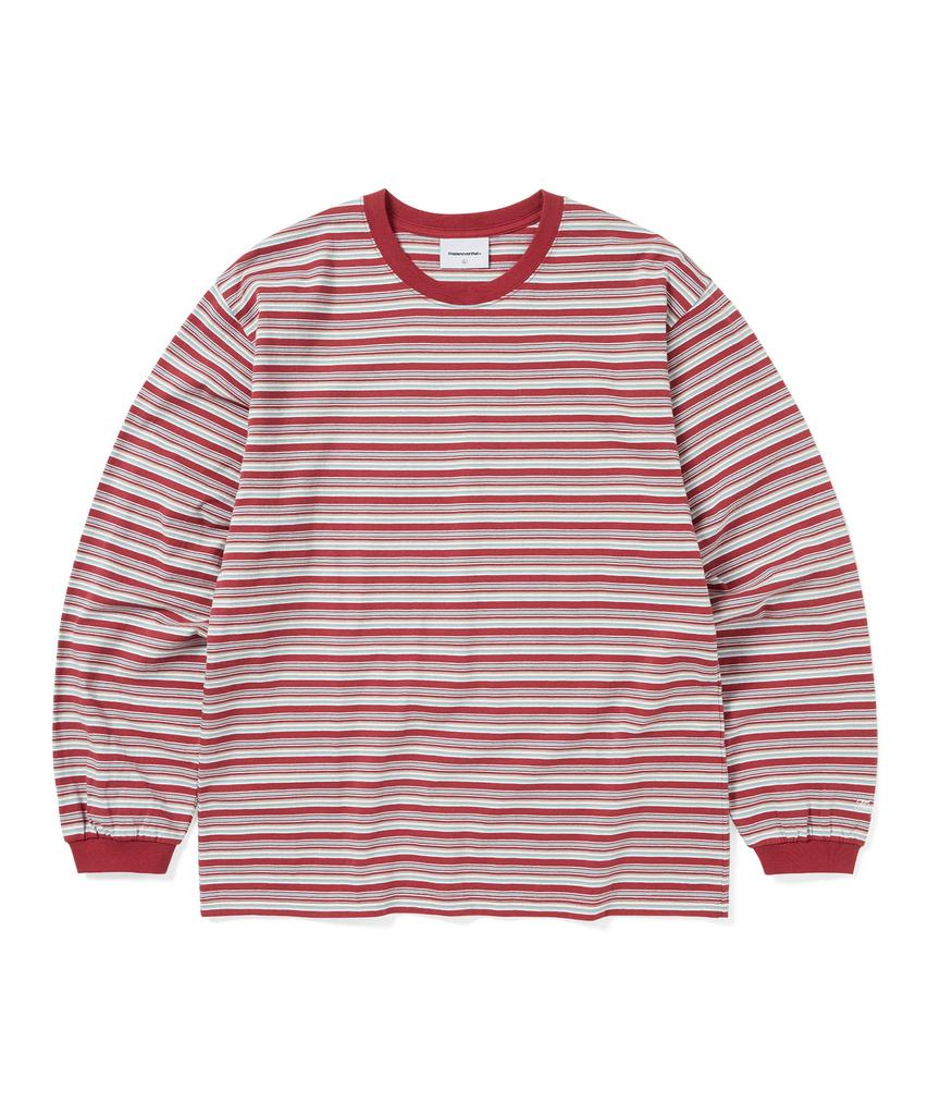THISISNEVERTHAT Striped L/S Tee Red