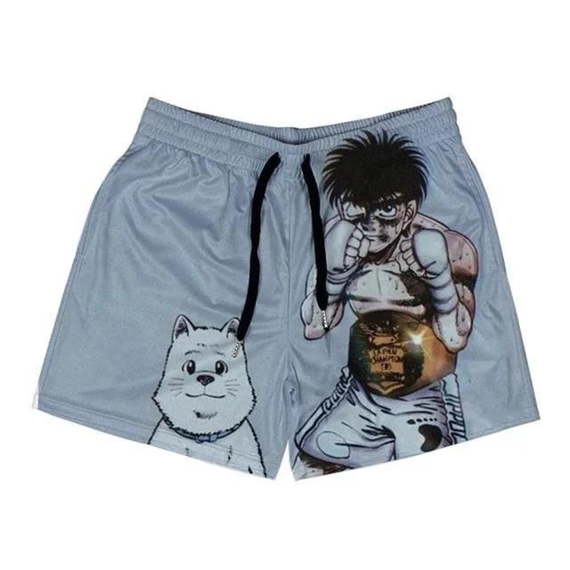 Ippo Shorts Pants Boxing Muay Thai Kickboxing Training Japan Cartoon Anime Animation 3D Print Gym Sport Workout Fitness Cosplay Unisex Men Women