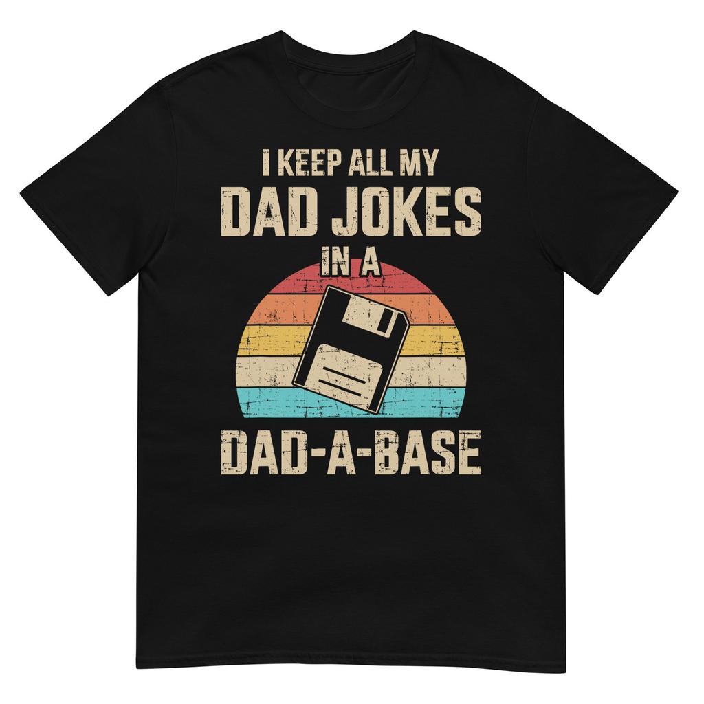 Funny Dad Jokes In Dadabase Vintage For Fathers Day Tshirt