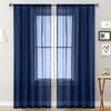 1pc Modern Solid Colour Sheer Curtain, Rod Pocket Curtains for Living Room Bedroom, Home Decoration, French Window Screen