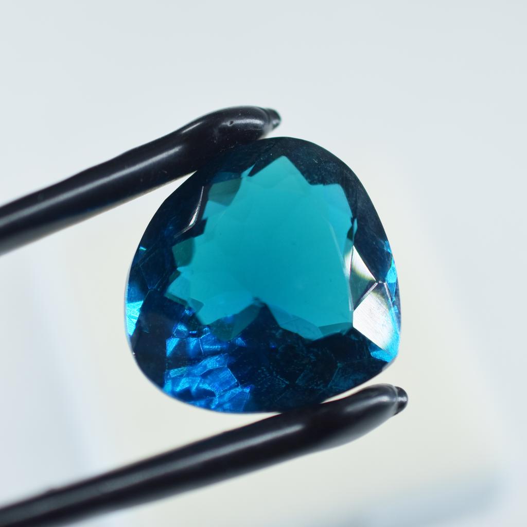 Lab-Created Teal Sapphire Loose Gemstone Pear Cut 42.95 ct September Birthstone for Gem Collections