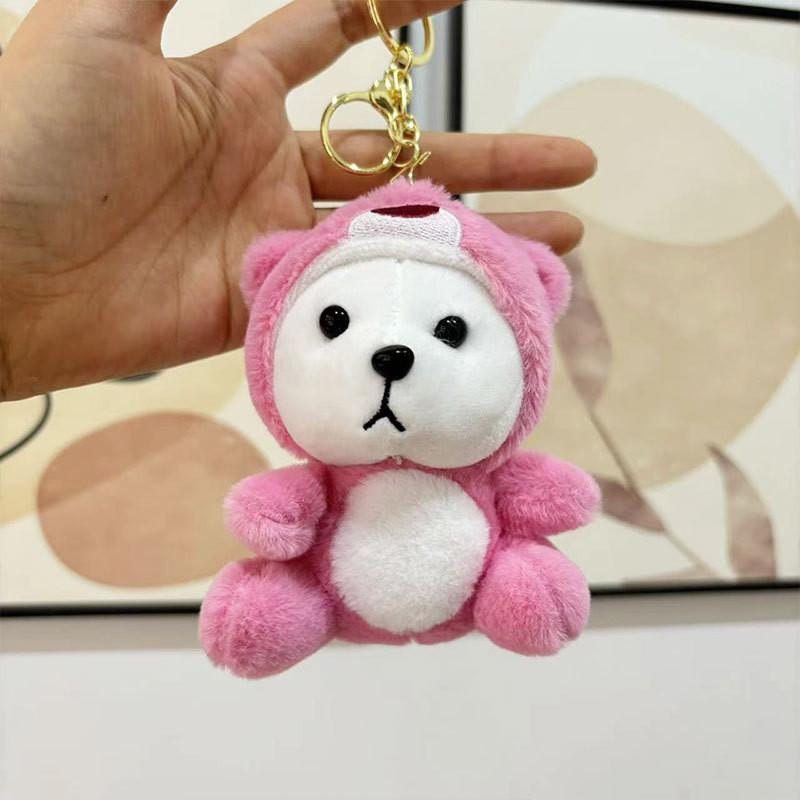Adorable Plush Bear Keychain Toy Soft And Cute Stuffed Animal Gift For Kids