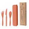 Wheat Straw Travel Utensils With Case Camping Spoon Fork Camping Utensil Set  Picnic Hiking