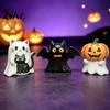 Cute Spooky Home Decor 3Pcs Halloween Decoration, Resin Micro Landscape Miniature Figurines, Ghost Kids Decoration Pumpkin Fairy Garden Ornament