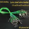 Durable Steel Wire Fishing Leader: Strong, Wear-Resistant, Bite-Proof, Corrosion-Resistant, Anti-Tangle for Freshwater & Sea Rods