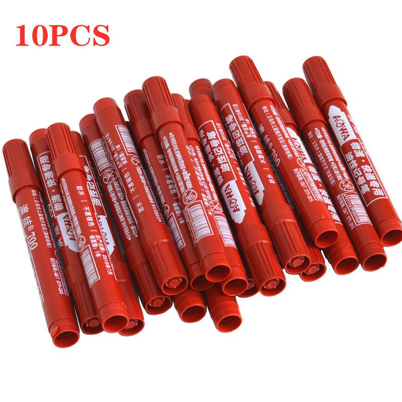 5 шт./10 шт., маркер для перманентной краски, жирная водостойкая черная ручка для маркеров для шин, быстросохнущая ручка для подписи, канцелярские принадлежности