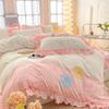 Lace Princess Wind Four-piece Set Washed Cotton Bed Sheet Quilt Cover Embroidered Small Fresh Bedding
