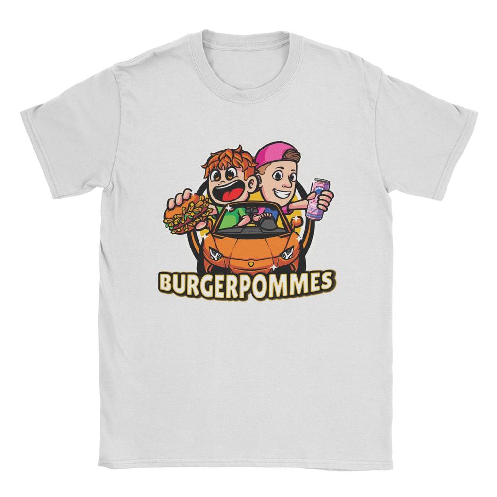 Men Women's Burgerpommes LukasBS ICrimax Graphic Shirts Merch Vintage Cotton T Shirts Top Tee Clothes Summer