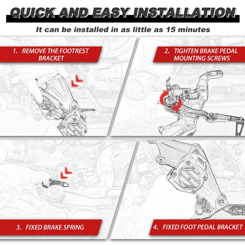 For Honda CB500F CBR500R/ABS 2013-2025 CB500X/ABS 2013-2023 NX500 Motorcycle Brake Pedal Lever Gear Shifter Shift Lever Foldable
