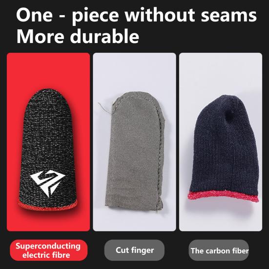 XIMUDED Gaming Finger Sleeves Anti-slip Sweatproof Ultra-thin Touch Screen Gloves Fingertip Cover for Mobile Game