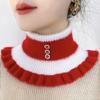 Winter Thick Mink Velvet Ruffle Pullover Warm Scarve Neck Guard Scarf Neck Warmer Fake Collar