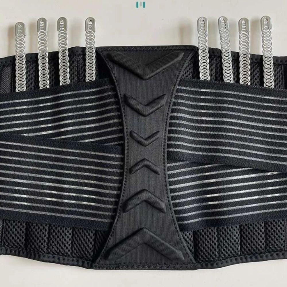 Pressurization Spine Support Belt 8-springs Lumbar Corset Orthopedic Lumbar Belt Gym Training