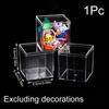 Clear Acrylic Candy Box Transparent Plastic Square Chocolate Cake Dessert Box Gift Packaging Display Box Storage Container