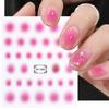 Градиентная наклейка для ногтей 3D Желейно-красный Пудровые румяна Слайдер Круглый Галогенный краситель Милый Омбре Дизайн ногтей Полупрозрачные Гель-лаковые обертывания Дека