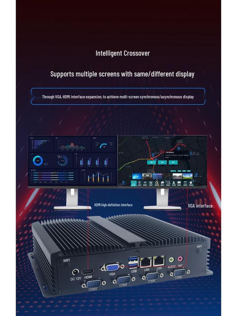 Fanless Mini Industrial Control Computer Barebone System