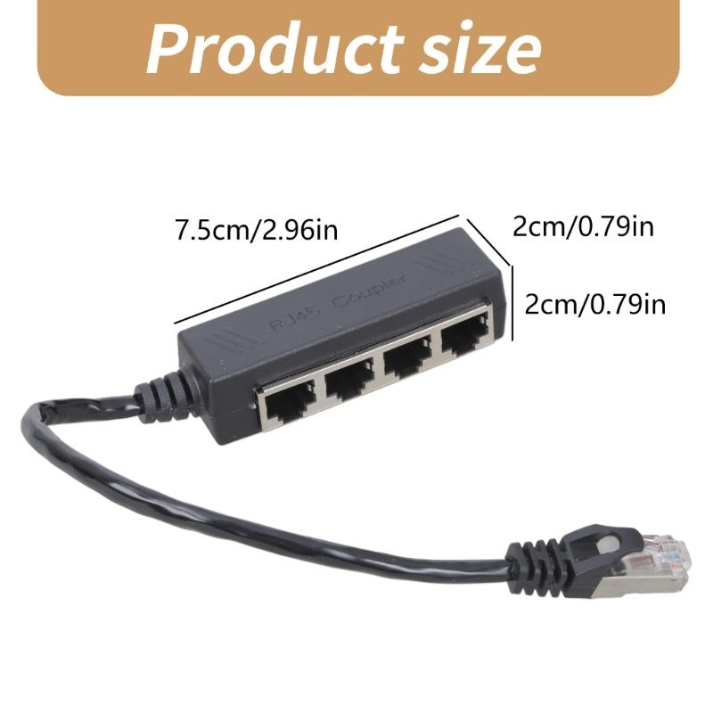 Адаптер-разветвитель Ethernet RJ45, 1 на 4 порта, сетевой удлинитель, высокая скорость для дома и офисов