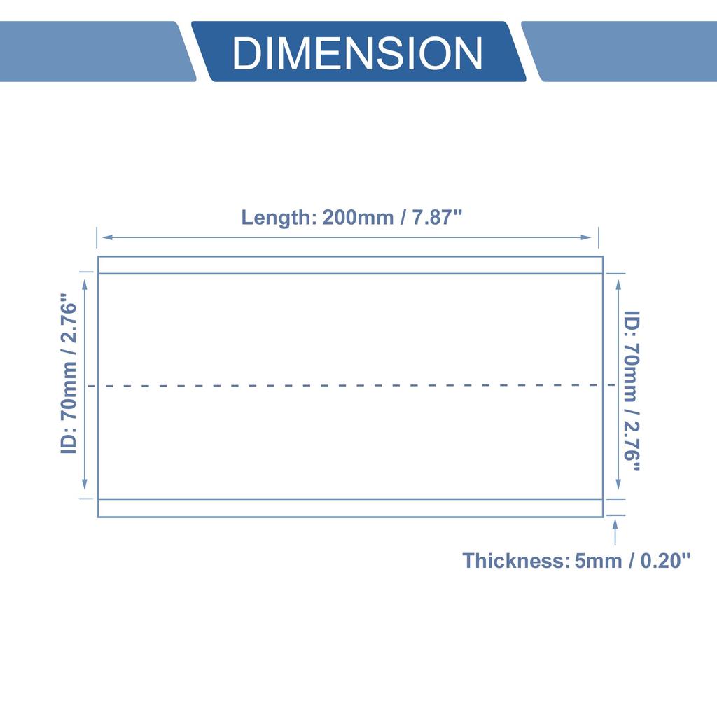 X AUTOHAUX 1 Set Inner Diameter 70mm/2.76" Length 200mm/7.87" 0 Degree Straight Blue Red