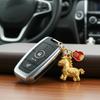Chinese Style Horse Key Ring Gold Zodiac Pony Bag Pendant Retro Gold Pony Keychain  Birthday Gift